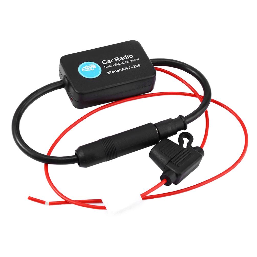 Car AM/FM Radio Antenna Amplifier (Black)