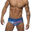 JESSBORN Men's Triangle Low-Waist Shark Pattern Swim Briefs - Trendy, Tight-Fitting, Anti-Exposure Sports Swimsuit