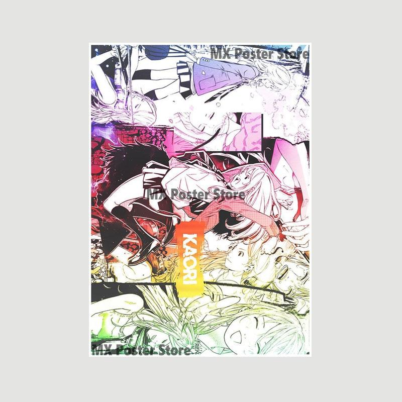 Japanische Anime Your Lie In April Poster weiß beschichtetes Papier Wandaufkleber Home Decor Wandbild Wohnzimmer Bar Dekoration Malerei