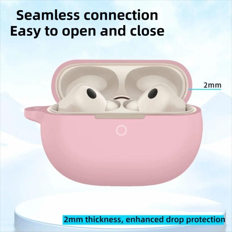 Non-Slip Silicone Cover for Huawei FreeBuds Pro 5 – Hi-Res Audio Earbuds Housing with Free Carabiner & Anti-Dust