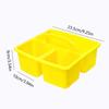 6Pcs/Set 3 Compartments Stationary Storage Basket Stackable Divided Basket Bin  For Paint Brushes