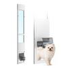 Dog Door for Sliding Glass Door, 1927 Mm To 2049 Mm Adjustable Height, Aluminum Alloy Frame with Flap, Rotating Hinge, Lock Design