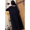 New Plus Size Summer Dress Women Vintage Casual Loose Maxi Dress Solid Basic O Neck