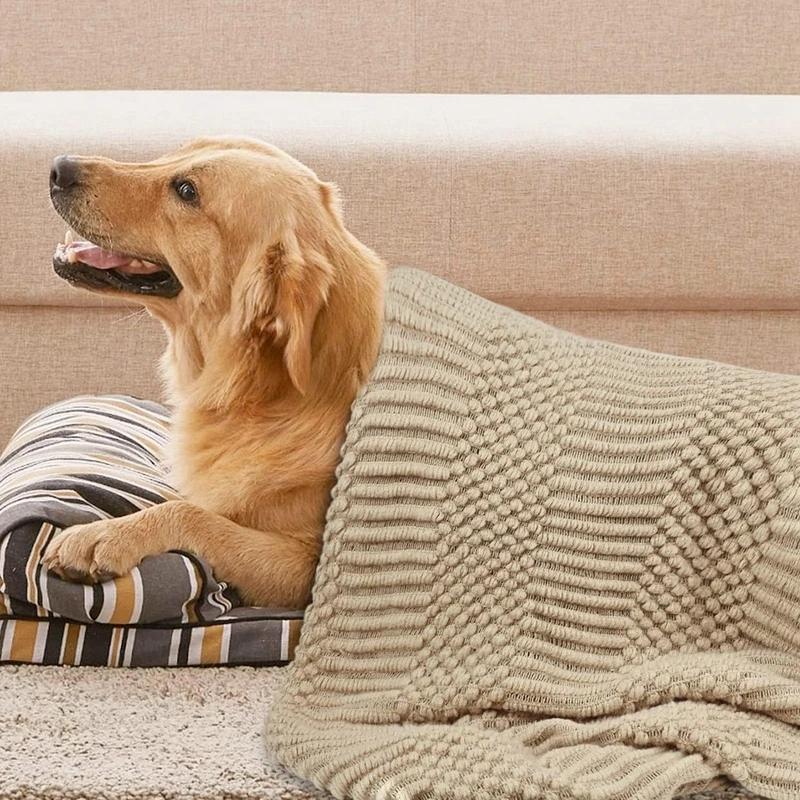 Oversized Gift Throw Knit Blankets with Tassels Textured Boho Summer Cozy Farmhouse Sofa Khaki Throw Blankets Manta Para Sofá