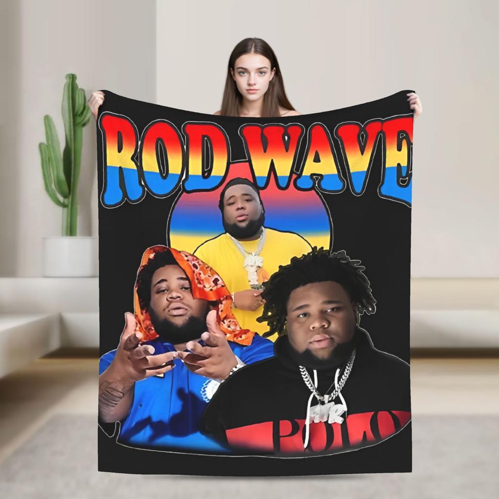 Rapper rod wave  Blanket  Decorative Flannel Bedding Throws For Bedroom Warm Custom Quality Bedspread Birthday Gift