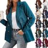 Damen Tops Jacke Einfarbig Anzug Knopf Jacke