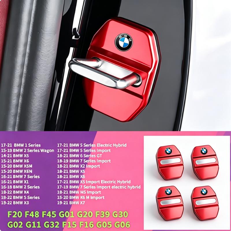 SNLL4 Car Door Lock Cover Stickers For BMW X1 X3 X4 X5 3 5 Series G05 G07 G11G22G26 G45 G20 G32 F48 G01 G02 G30 G60 Accessories