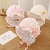 Baby Mädchen Spitzen Prinzessin Haube Hut Sommer Dünn Weiche Baumwolle Blume Sonnenhut Für Neugeborene Infat Fotografie Täglichen Ausflug