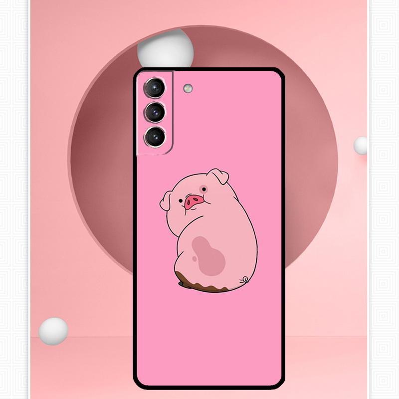 Cartoon Pig Case For Samsung Galaxy S24 Ultra S20 S21 S22 S23 S25 Ultra S9 S10 Plus S25 FE Cover Funda