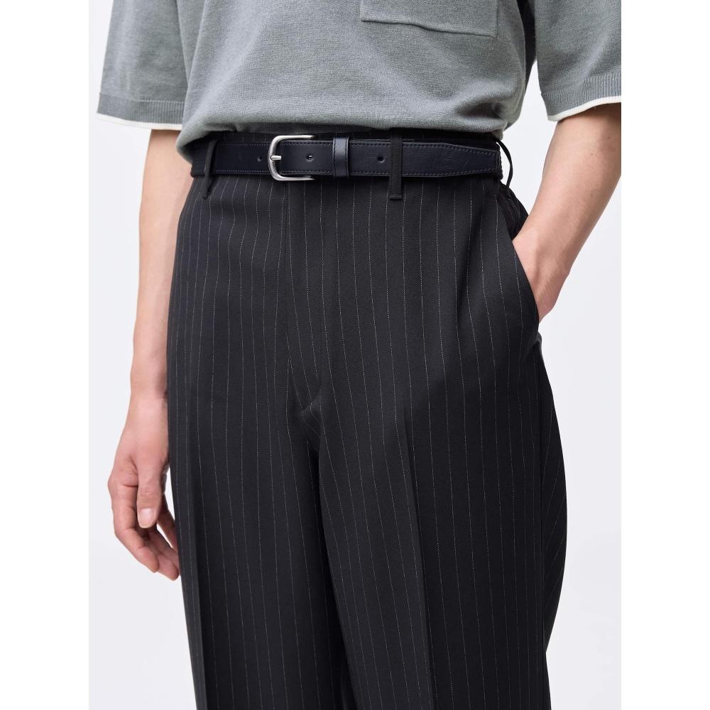 Gu Wide Slacks  Stripe   Length 69.5 73.5cm 