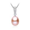 AAA Zircon 100% Natural Freshwater Pearl Pendants For Women Elegant Silver 925 Necklace 45cm Fine Jewelry(No Chain)