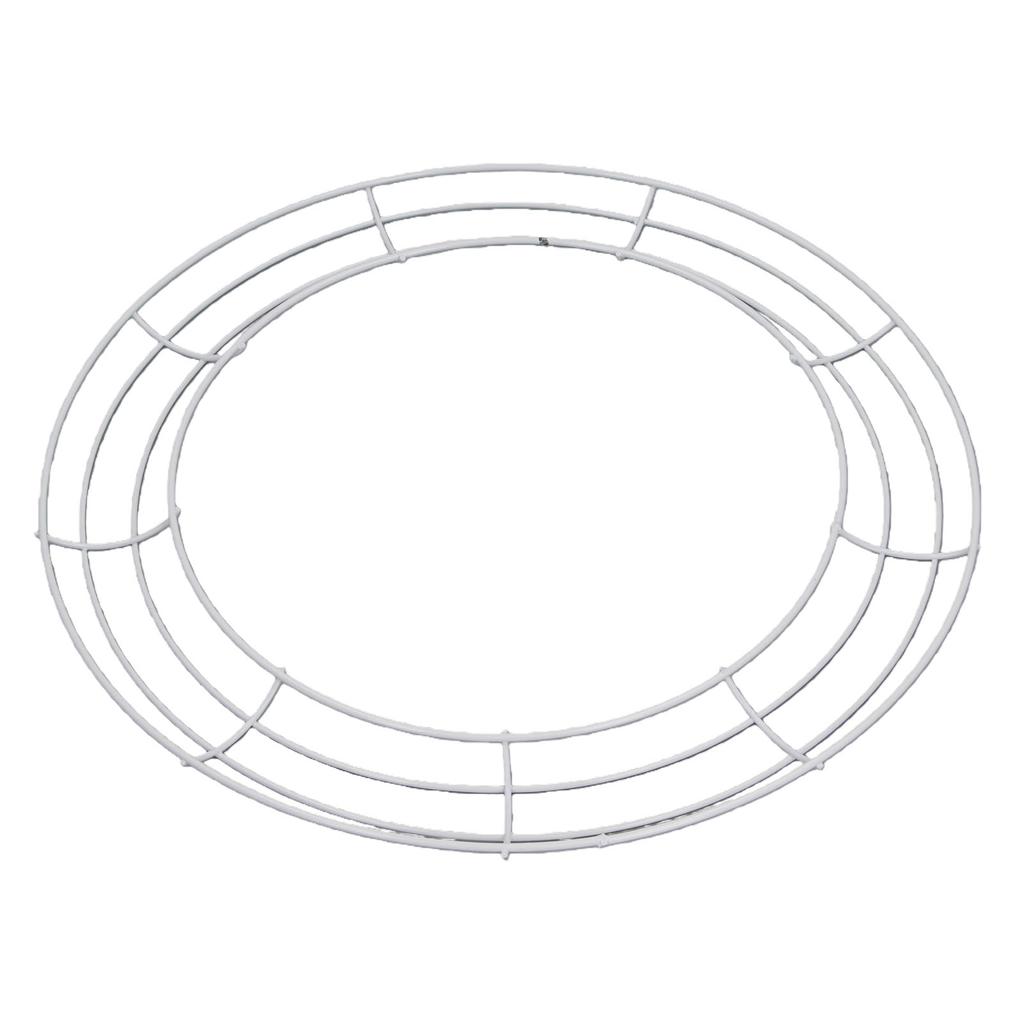 Metal Wreath Frame Decorative Floral Ring Macrame Hoop for Making Holiday Decor 35cm