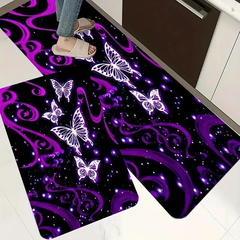 1PC Beach&Wave Pattern Door Mats Kitchen Rugs Non-Slip Pop Design Living Room Rugs Bath Mat Carpet for Home Sink Laundry Decor