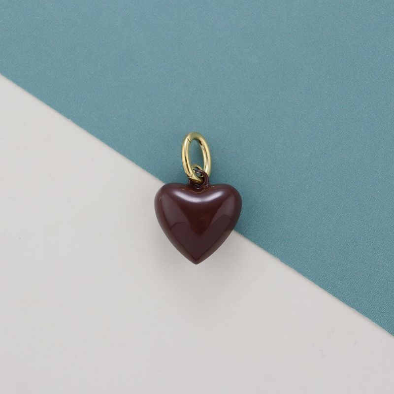 Colorful Hearts American Niche Ra Enamel Heart Moon Pendant Necklace for Women, Versatile and Fashionable