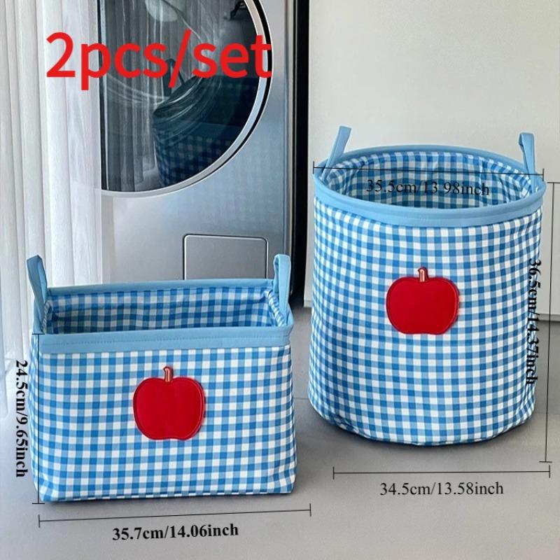 1/2pcs/set Collapsible Clothes Hamper Large Size Household Bathroom Dirty Clothing Storage Basket