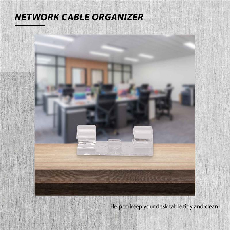 AD23-20Pcs/Lot Wire Fixing Clamp Clip Desktop Wire Clear Up Clips Holder Clamps Cable Clip Device USB Cord Clips Holder Organise