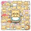 50 Butter Bear Graffiti Cartoon Cute Expression Pack Creative Decorative Water Cup Mobile Phone Sticker