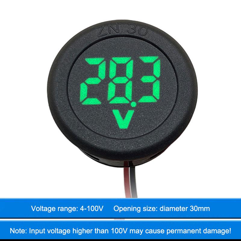 Waterproof Voltmeter Dc 4-100V Led Digital Display Dc Digital Car Voltage Current Meter Volt Detector Tester Monitor Pane