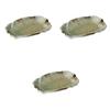 Set of 3 Sand Glass Plates X X 4 Banko Ware Large Banko Setomonohonpo [26.5 17.5 Cm] Plates, Ware,