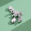 Waterdrop Wheat Brooches For Women Beautiful Flowers Plants Party Office Brooch Clothes Backpack Pins Gifts