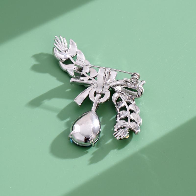 Waterdrop Wheat Brooches For Women Beautiful Flowers Plants Party Office Brooch Clothes Backpack Pins Gifts