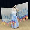 Multicolor Rectangle Flags Scalable Rods Dance Props New Colorful Scarves Flag  Dance Performance