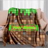 1PC Custom Name Pixel Art Adventure flannel blanket versatile,all-season throw suitable for the living room,bedroom,camping,travel,and gift