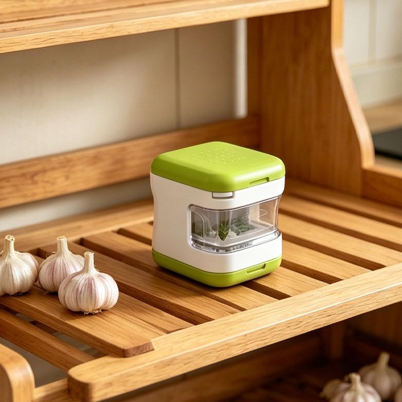 2In1 Mini Garlic Press Chopper Manual Garlic Mincer Slicers Grater With Storage Box Kitchen Fruit Vegetable Toolsols