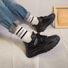 High-value Dad Shoes Women's Korean Version Versatile 2025 New Summer and Autumn Thick-soled Leather Surface Casual Sports Little White Shoes Single