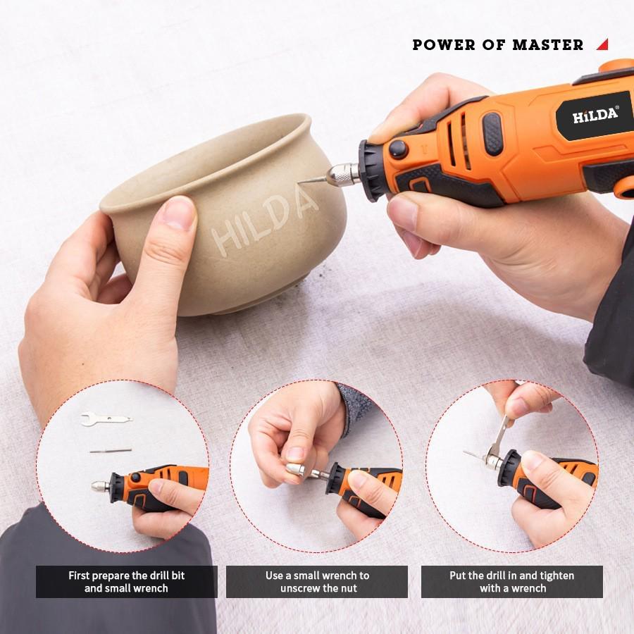 Mini Electric Handheld Grinder & Polishing Tool for Jade Carving, Engraving, and Cutting
