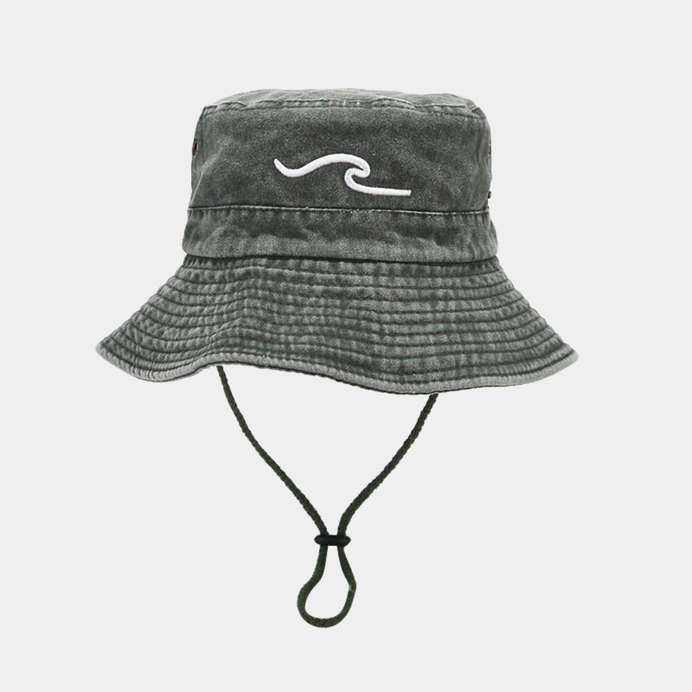 

New Cotton Bucket Hat Breathable Sunshade Design Fisherman Hat Embroidered Pattern Sunscreen Protection Sun Hat Outdoor Travel