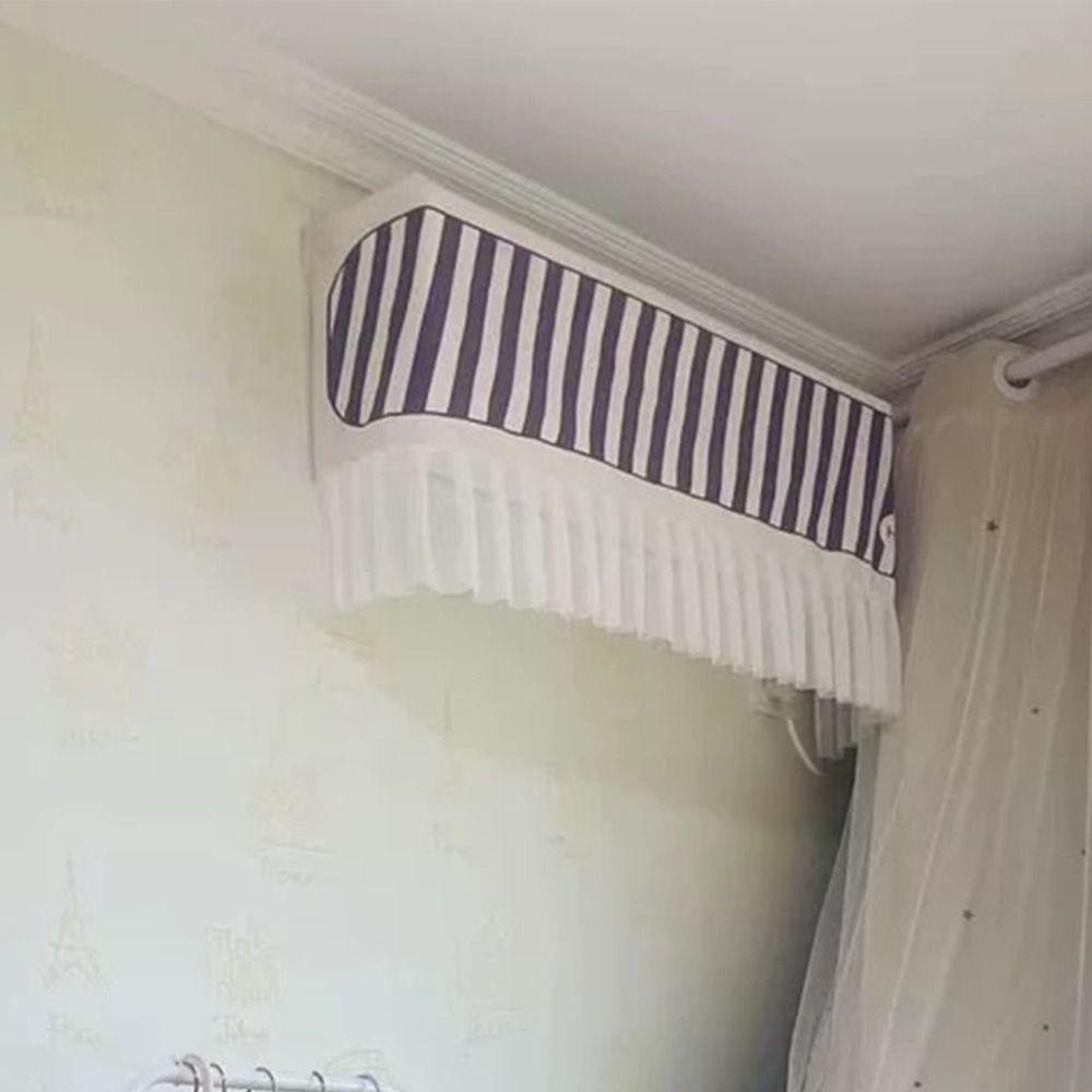 Elastic Bands Air Conditioning Cover Cartoon Pattern Air Conditioning Curtain  Indoor Use