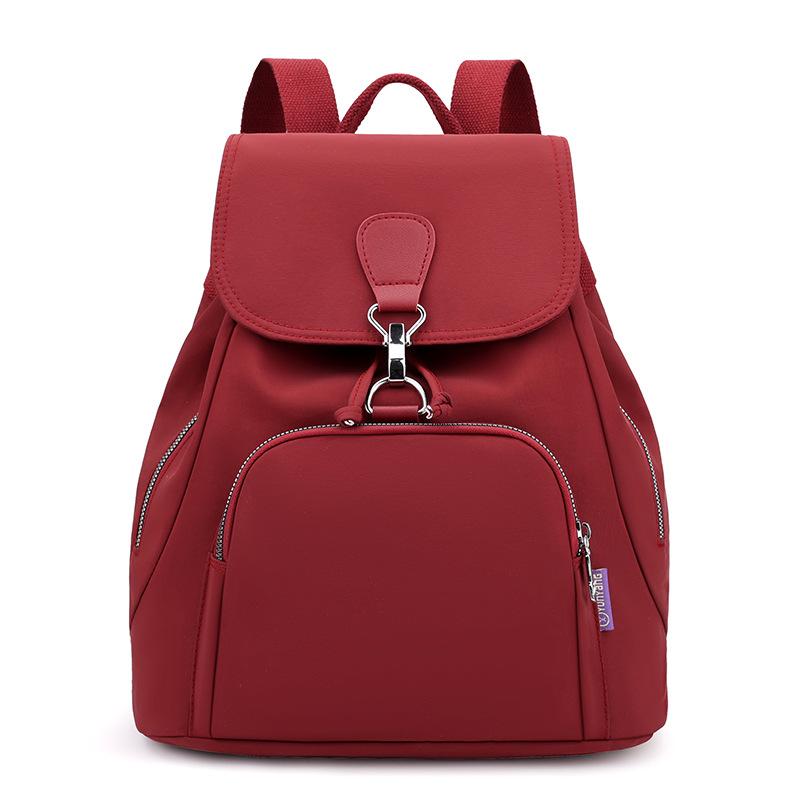 Ryggsäck dam ny mode mjukt läder stor kapacitet reseryggsäck dubbelsyfte axelväska tide