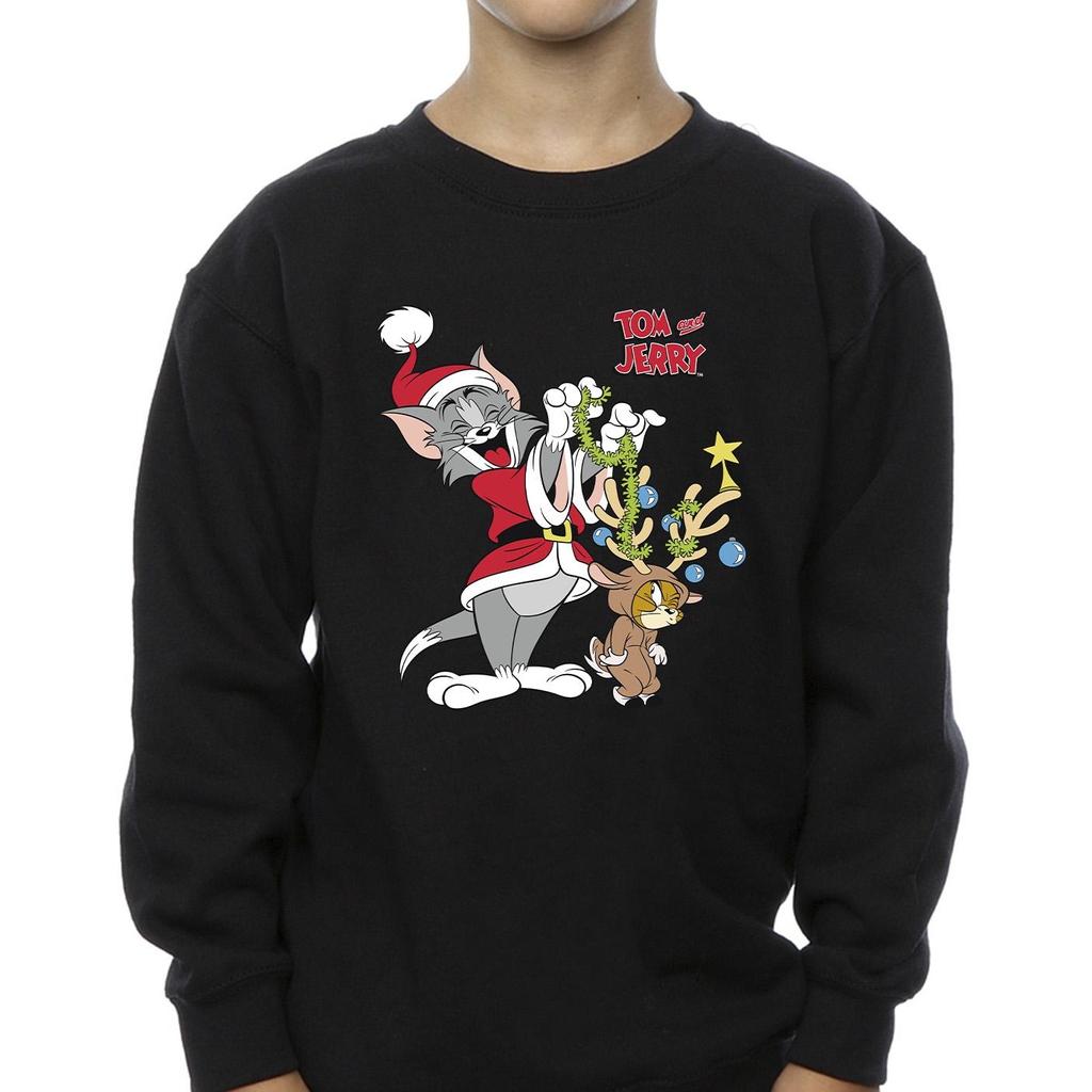 Tom & Jerry Boys Christmas Ren Sweatshirt