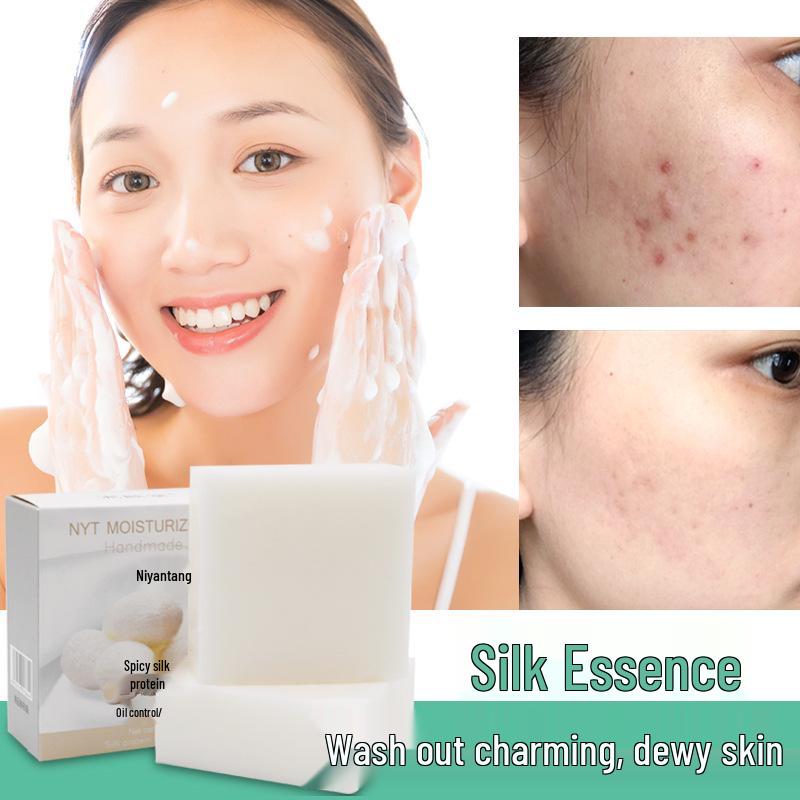 Mud Yan Tang Meersalz & Ziegenmilch Seide Seife mit Milchsäure & Ätherischen Ölen - Milbenabweisend & Reinigend