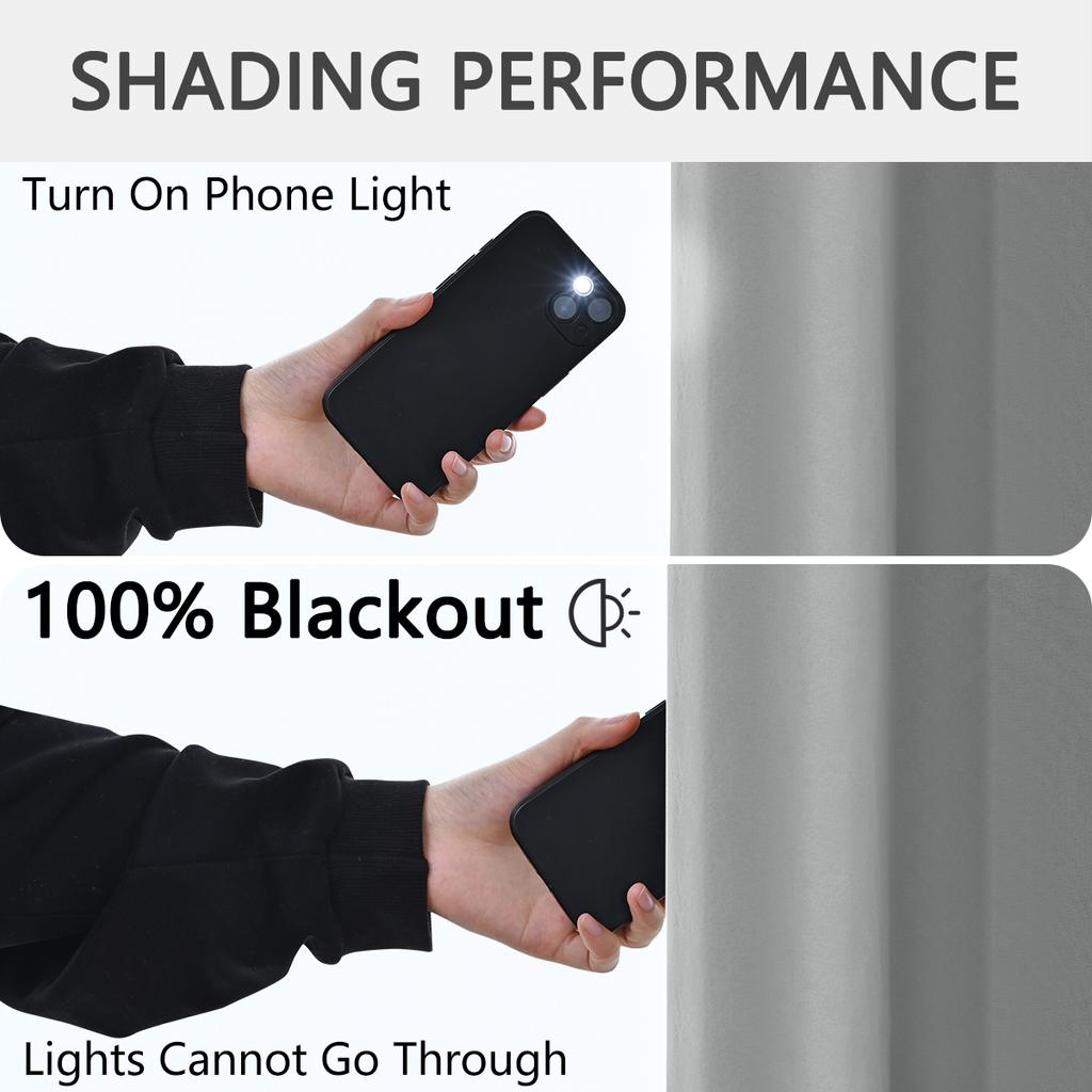 2pcs Modern Double-sided Solid Color Blackout Curtains, Window Curtains for Bedroom, Living Room, Kitchen, Home Decor