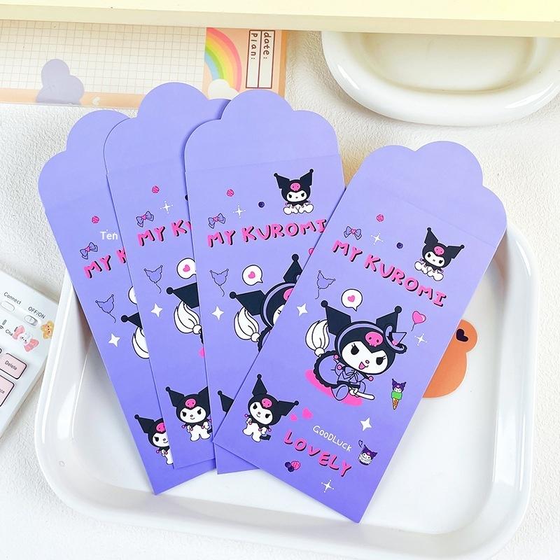 

4 шт. 2026 Конверт Кавайные Китайские Мешочки для Денег Вечеринка Подарки Принадлежности Китайский Весенний Фестиваль Красные Конверты Свадьба Хунбао