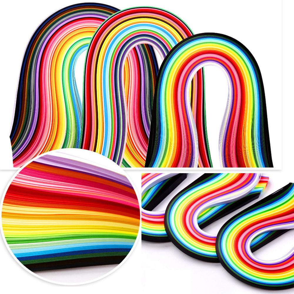 500 Stück 50 Farben Haus DIY Paper Quilling Papier Dekor Stressabbau Geschenk Bastelwerkzeuge