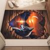 Wolf Sunset 3D Rug Crystal Velvet Carpet Living Room Decor Animal Print Floor Mat Home Decoration Artistic Design Soft Plush Rug