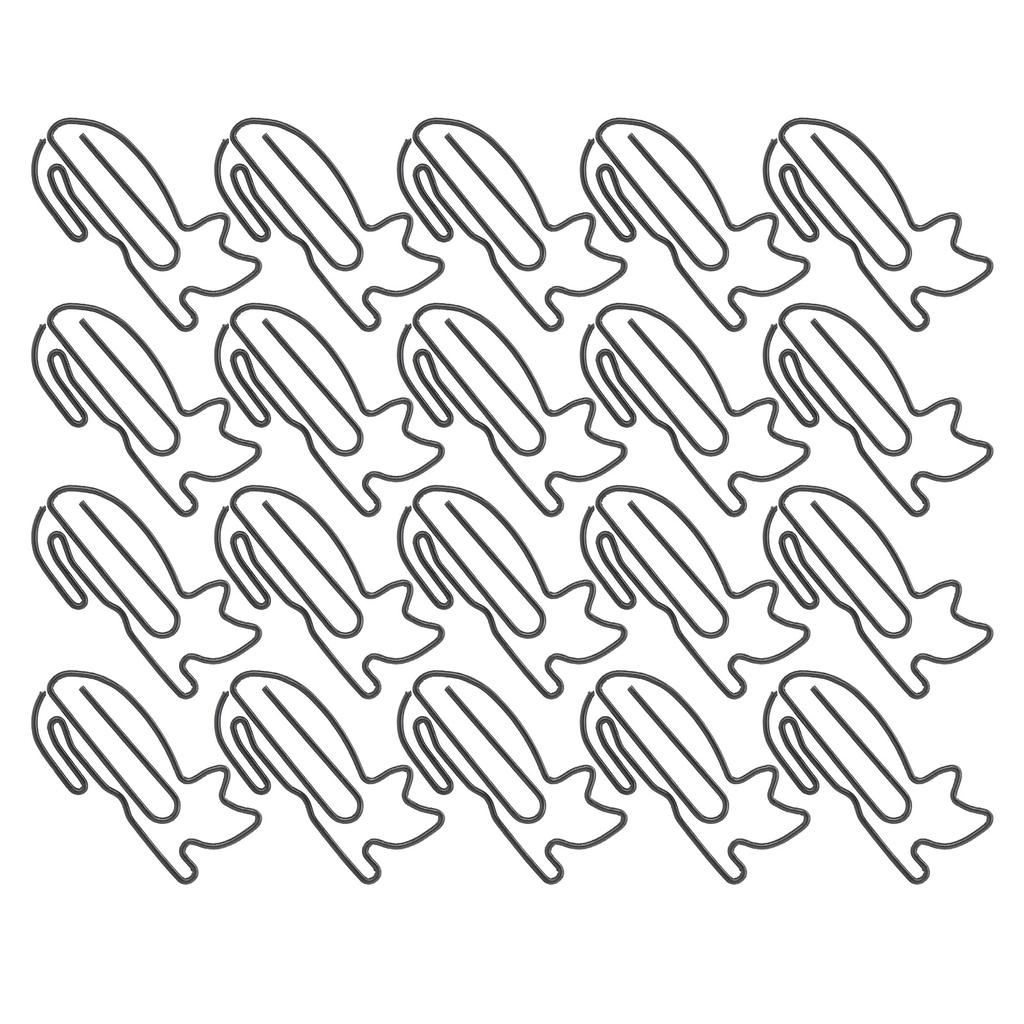 30PCS Plastic Coated Wire Paperclip Bookmark Clip File Business Card Holder Office Supplies