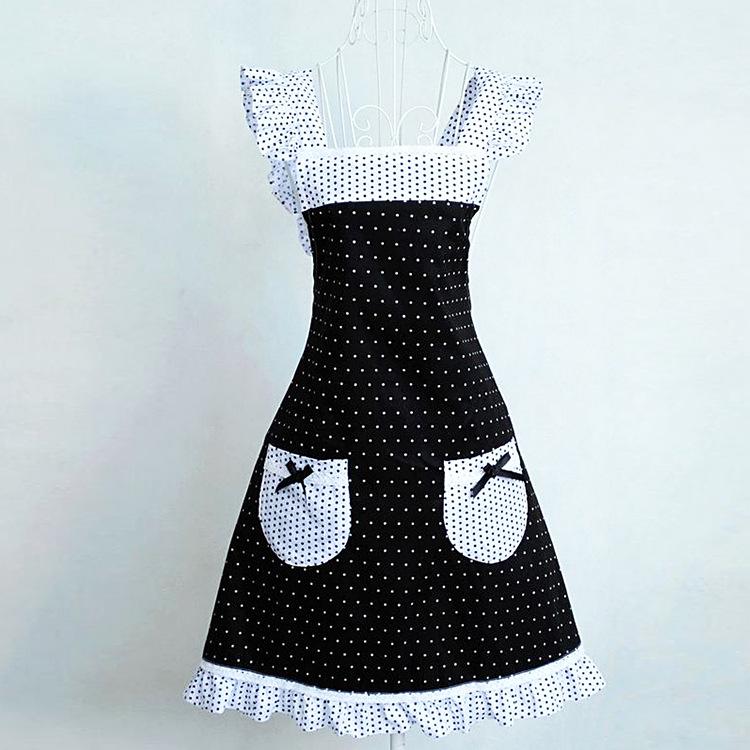 Korean Style Lace Apron - Fashionable, Oil & Stain-Proof Women's Kitchen Waist Apron