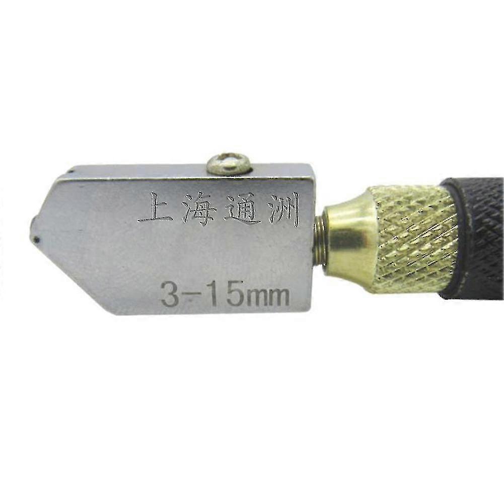 Professional Glass Cutter Diamond Tip Anti-slip Metal Handle 3-15mm Cutting Tool - PJ