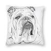 Home Pillowcase Office Decor Cushion Cover English Bulldog Print Pattern Decor