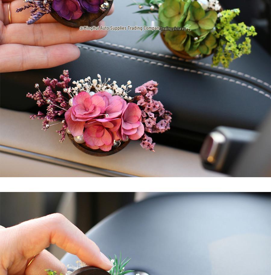 Handmade Car Vent Dried Flower & Fruit Diffuser - Creative Interior Decoration & Festival Gift
