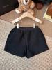 Damen Hohe Taille Plüsch Kordelzug Weites Bein Shorts - Herbst/Winter Vielseitig und Verdicktes Design