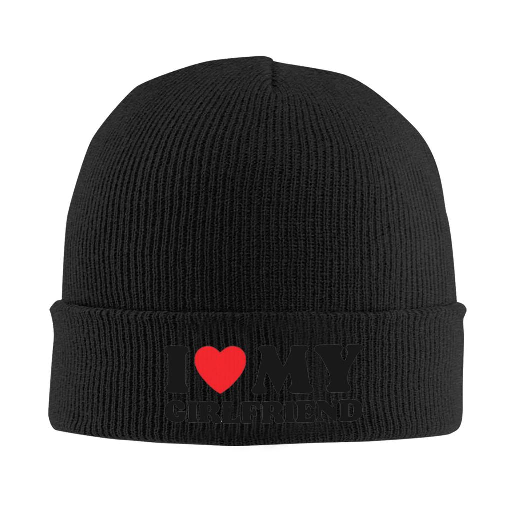 I Love My Girlfriend Warm Knitted Cap Winter Knit Bonnet Hat Skullies Beanies Hip Hop Caps for Unisex