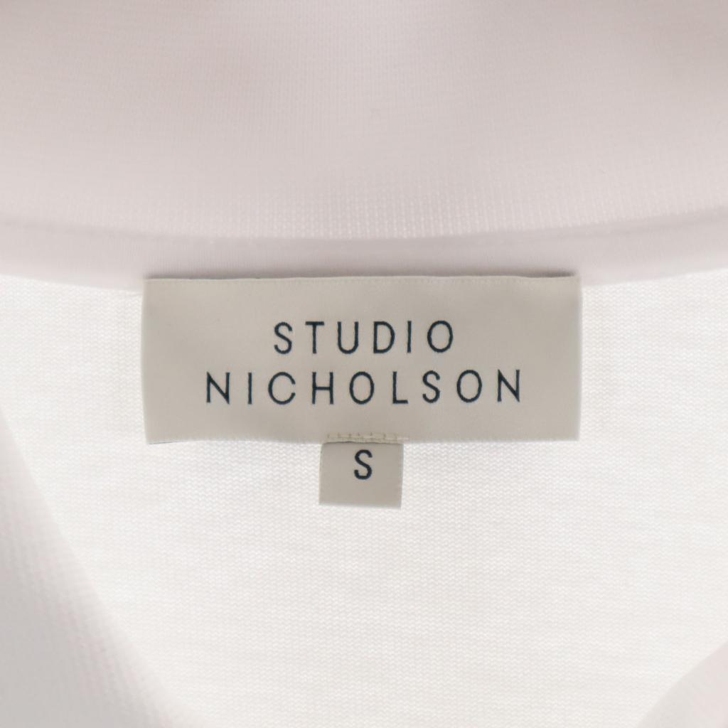 STUDIO NICHOLSON Long sleeve Half zip T-shirt S White Ron T Men's Used
