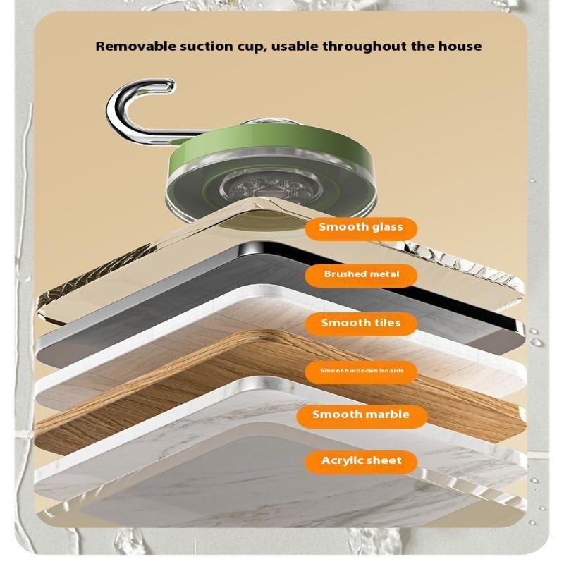 Badezimmerzubehör Wasserdichte Drehbarer Saugaufhänger Für Badezimmer Küche Stark Klebend Wandorganizer