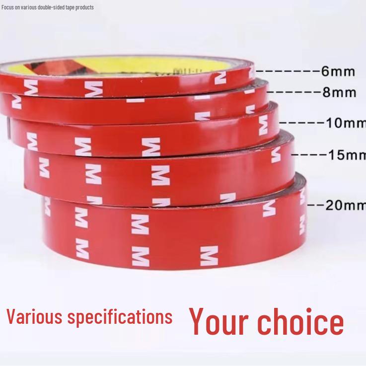Gray Waterproof Acrylic Double-Sided Tape for Car & Home, High Temperature Resistant, No Trace, Wall & Rain Eyebrow Fix
