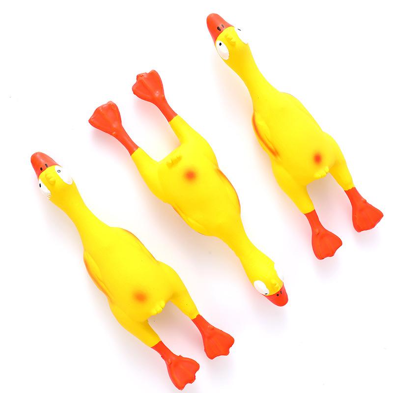 Screaming Duck Pet Latex Toy, High Elastic Cotton Filling Feels Good Latex Sound Pet Toy